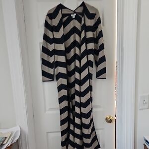 Striped Long Cardigan